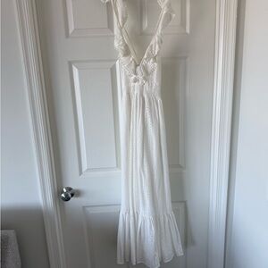 Lulu's White Eyelet Maxi Dress